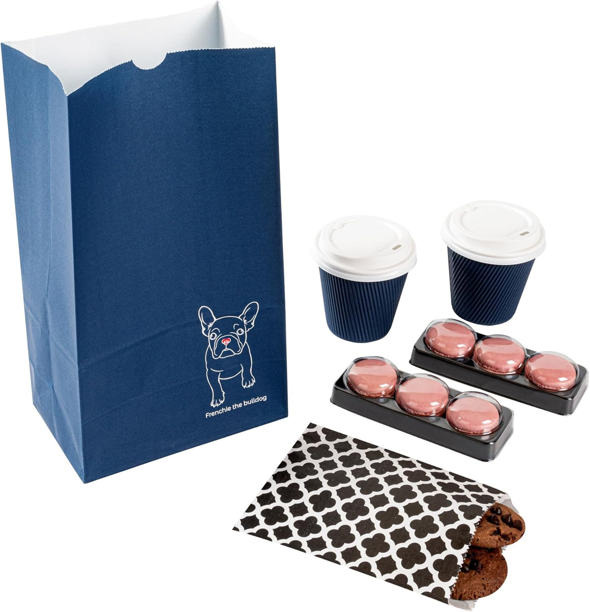 Bag Tek 12 LB Disposable Lunch Bags, 100 Sturdy Take Out Bags - Flat Bottom, Great For Restaurants, Cafes, And Bakeries, Frenchie Paper Popcorn Bags, Versatile, For Grocery - Restaurantware