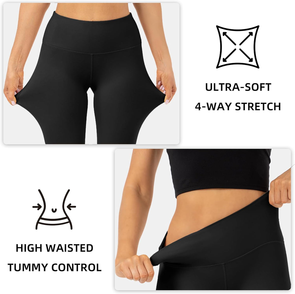 CHANAN High Waist Butt Lifting Leggings for Women Buttery Soft Breathable Yoga Pants with Hidden Pocket Tummy Control Gym