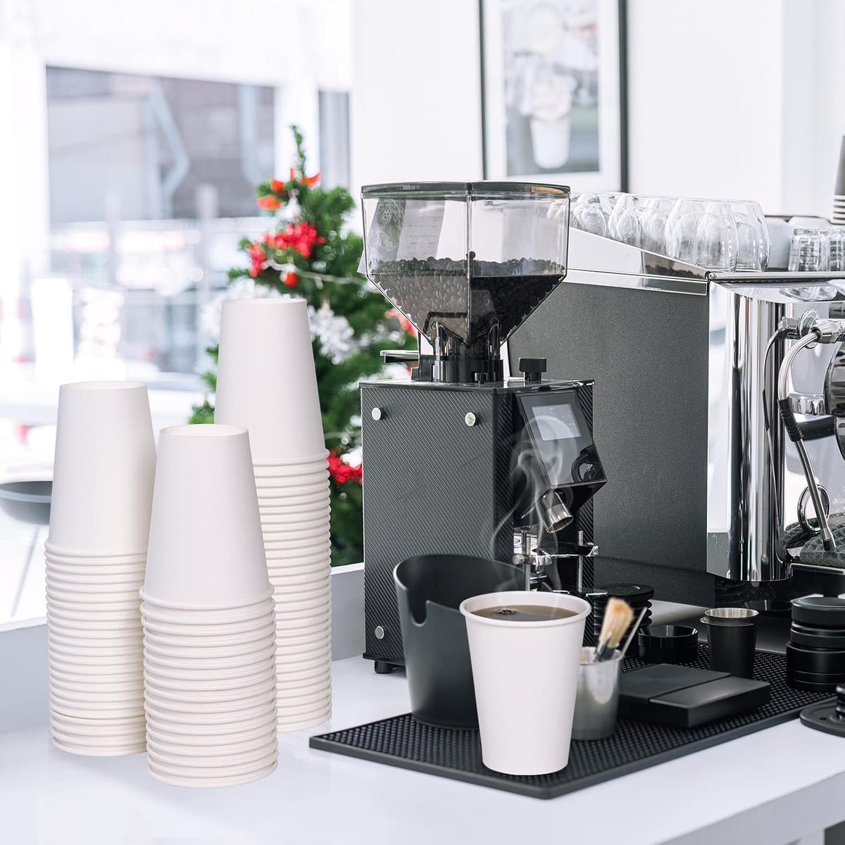 LITOPAK 1000 pack Paper Cup 12 oz, Bulk White Paper Cups, Disposable Hot Paper Coffee Cups for Offices, Schools, Shops, Restaurants
