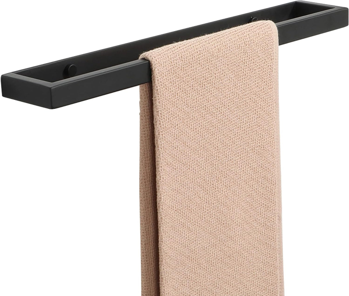 Alise Bath Towel Bars,16 Inch Towel Holder Towel Racks for Bathroom and Lavatory,SUS304 Stainless Steel Hand Towel Hanger Rail Wall Mount,Matte Black GJF040-B