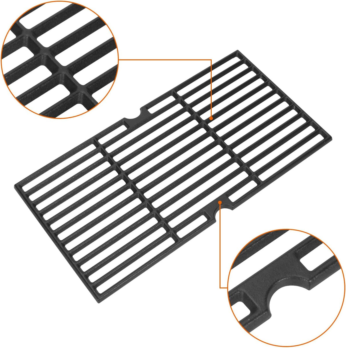 Cast Iron Grill Grates for Charbroil Performance 4/5 Burner Grill 463347017 463349917 463347418 463377017 463342119 463376217 463335517 463347519 463347518, Cooking Grids for G470-0002-W2 G470-0003-W1