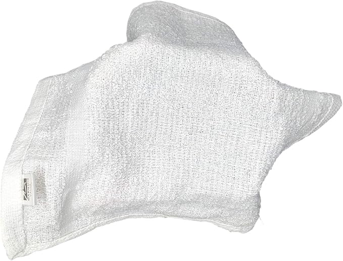 12 Inch x 12 Inch White Cotton Value Washcloths - Reusable Lt Weight Thin Cloth Rags - Bath/Exfoliating/Kitchen/Garage - 3/4 Lb per Dozen - Set of 36