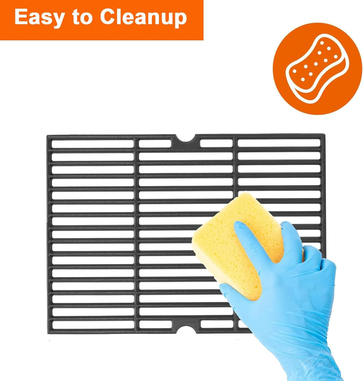 BBQ Future Cooking Grate Replacement for Master Chef G45301 G45303 G45308 G45309 G45311 G45313 Grill, Heavy Duty Matte Cast Iron Grill Grid for MasterChef BBQ Parts