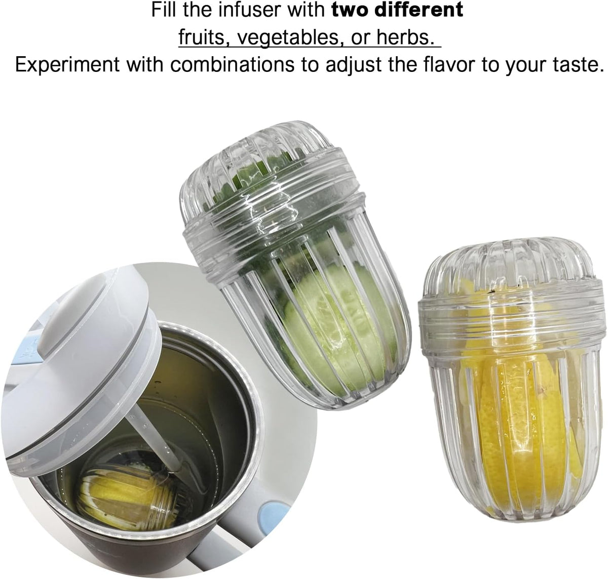 2PCS Fruit Infuser Insert,Flower Tea Infuser for Wide Mouth Water Bottles,Compatible with Stanley,Hydro Flask,Iron Flask, Takeya, ThermoFlask and Similar