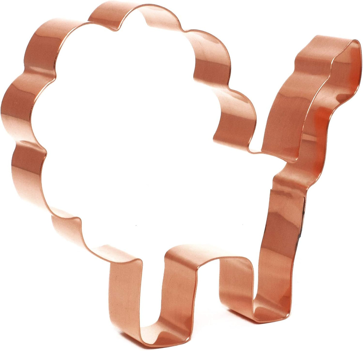 Simple Lion Cookie Cutter 4.5 Inch Handmade Copper USA-Made by The Fussy Pup