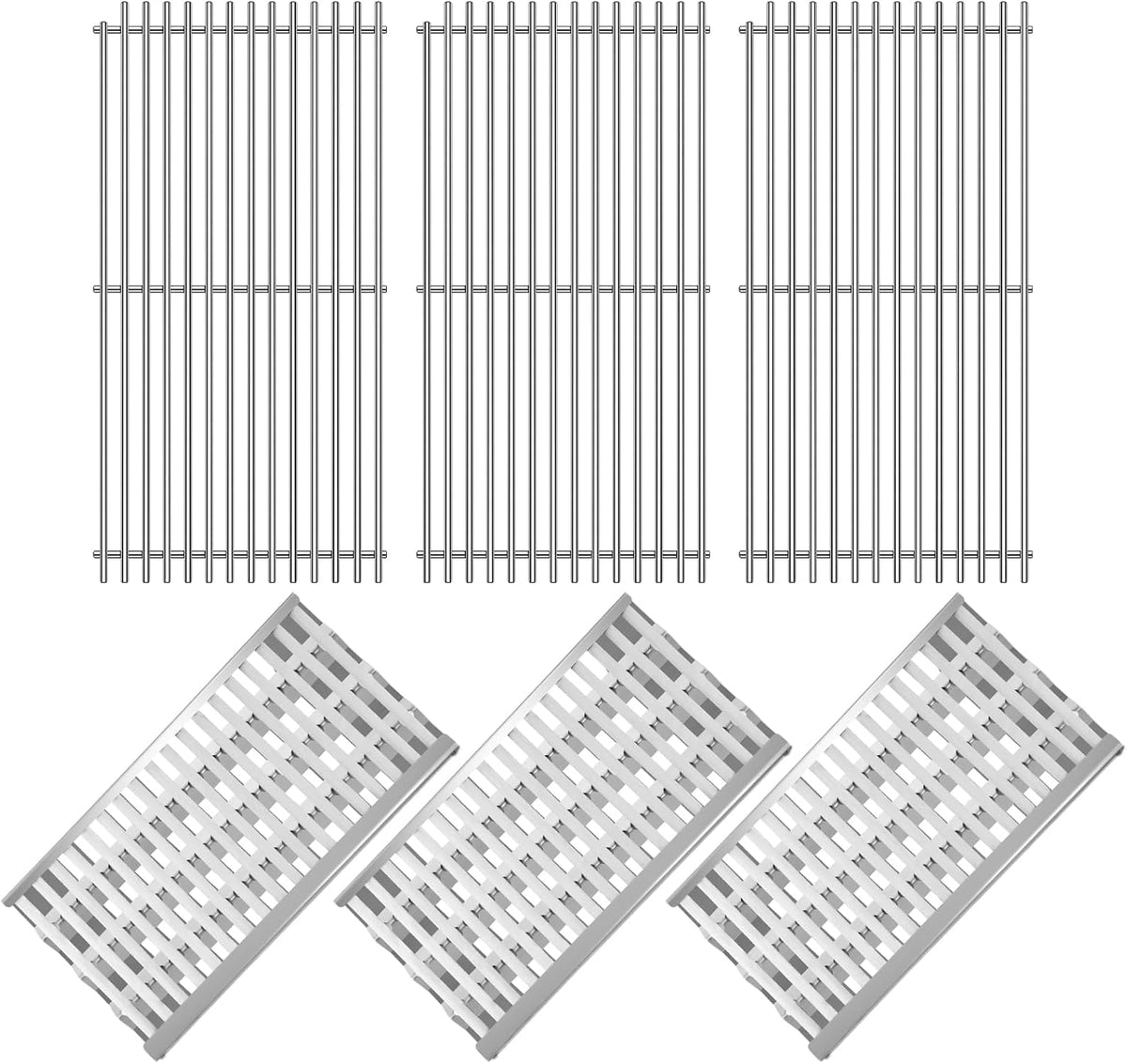 54801 92911 Grill Grates Replacement for DCS Grill Parts 36DBQAR, 36EBQAR, 48DBQAR, 48DBQR, 48EBQAR, BGA36-BQARL,BGA36-BQARN,BGA48-BQARL, BGA48-BQARN, Ceramic Rods Briquettes Radiant Tray Grid