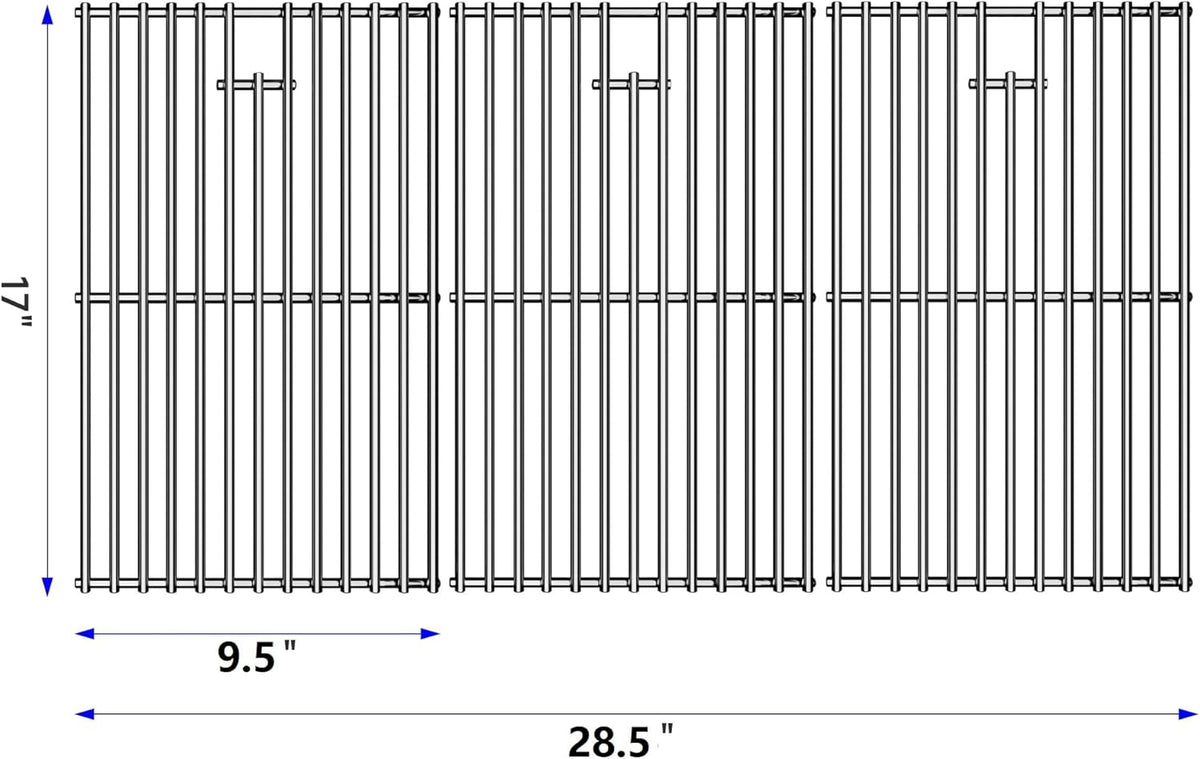 17/17.5/19.5 Inch Stainless Steel Grill Grates for Charbroil 463242716 Tru Infrared, for Charbroil Commercial 463242715 463276016 463257520 463263924, for Lowe's 606682 Nexgrill 720-0882A