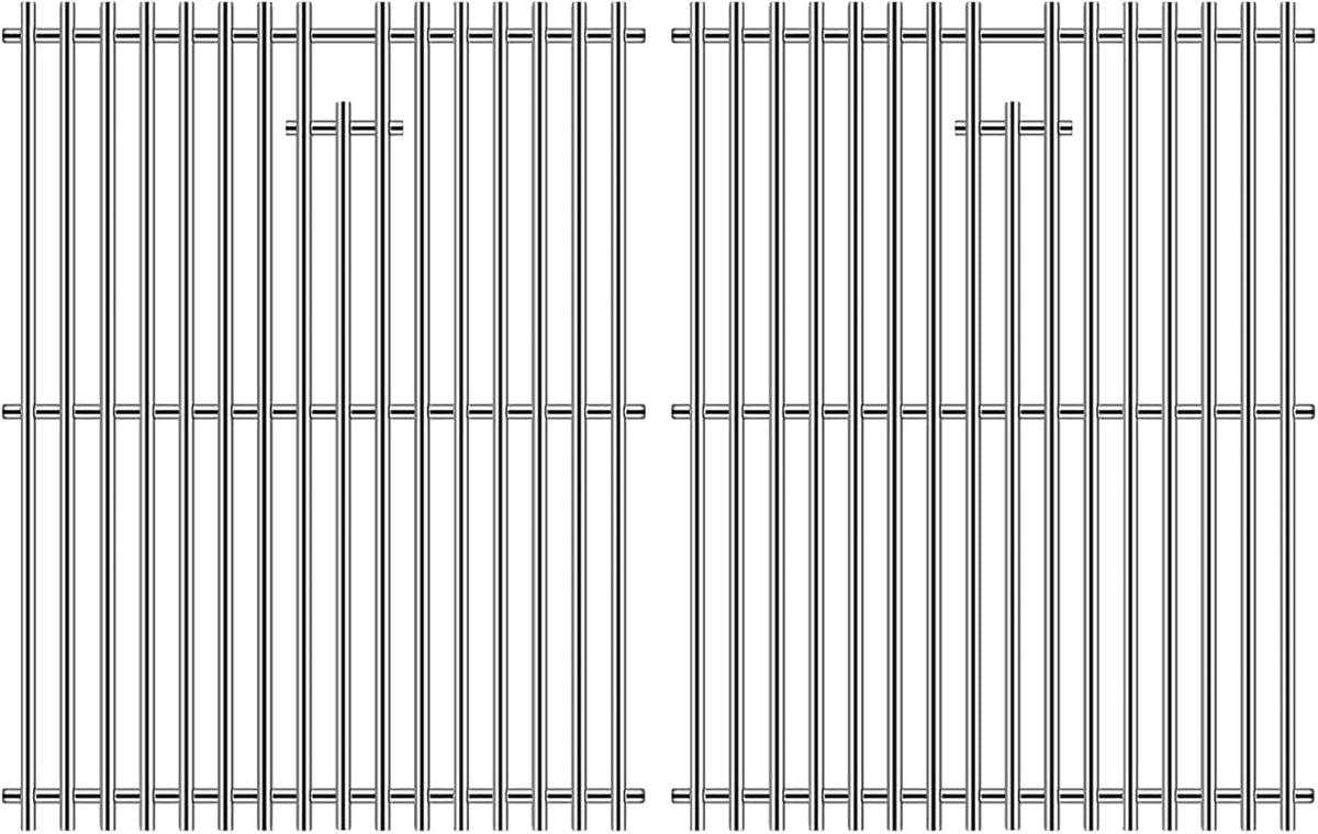 19" Stainless Steel 2 Grates for Bakers and Chefs GR2039201-BC-00, ST1017-012939 Brinkmann 810-8532-F 810-2200-0, 810-2210-0 810-2310-0 810-8401-S 810-8532-F 810-8534-S Chef BIG-8116 Grill