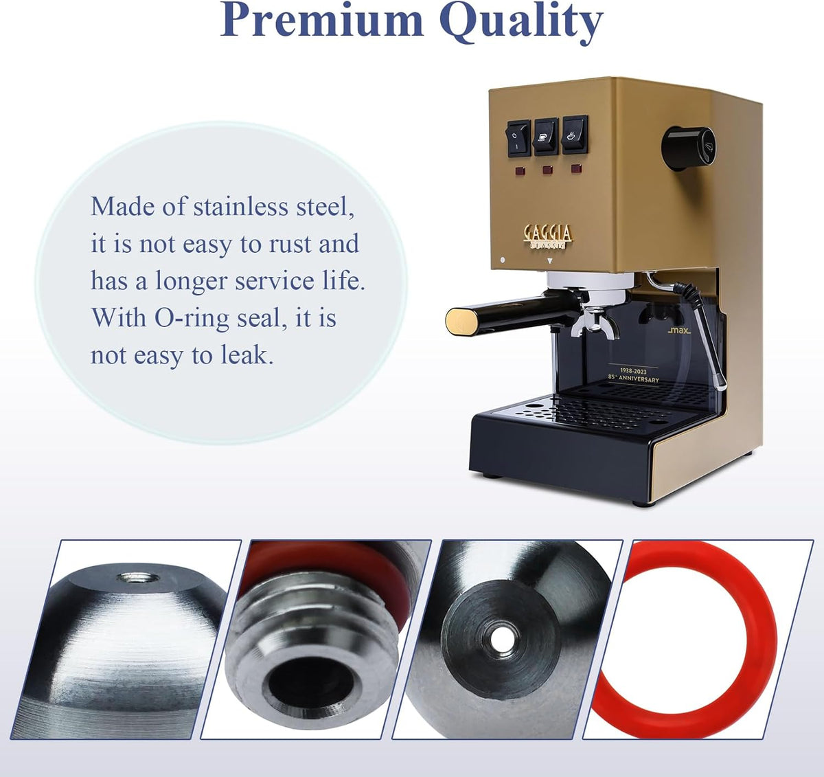 One Single Hole Steam Tip - Compatible With Gaggia Classic Pro or EVO (Gaggia Classic with the new steam wand) Traditional Espresso Coffee Machine Parts