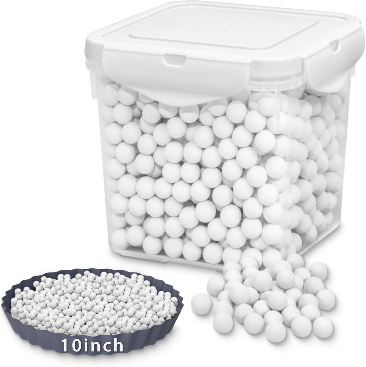 MOBYKE Pie Weights for Blind Baking, 2.2 LB Ceramic Pie Weights Blind Baking Beads Pie Weights for Baking Crust Reusable Natural Ceramic Stoneware with Storage Box…, big white