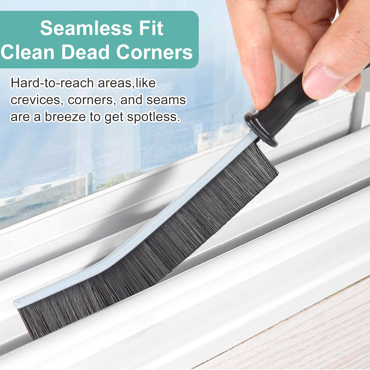 Crevice Cleaning Brush, Multifunctional Hard-Bristled Gap Scrub Brush, 2025 New Multifunctional Gap Cleaning Brush Tool, Dead Corners Brushes for Bathroom Kitchen Tiles Window Door Slots, 3pcs