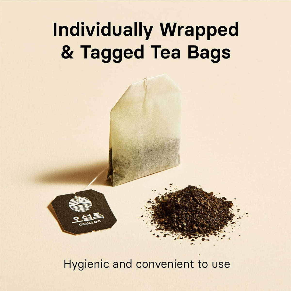 OSULLOC Tangerine Tea (Fresh Jeju Tangerine Flavor), Fruit tea Blend, Premium Teabags from Jeju Island, 20 count