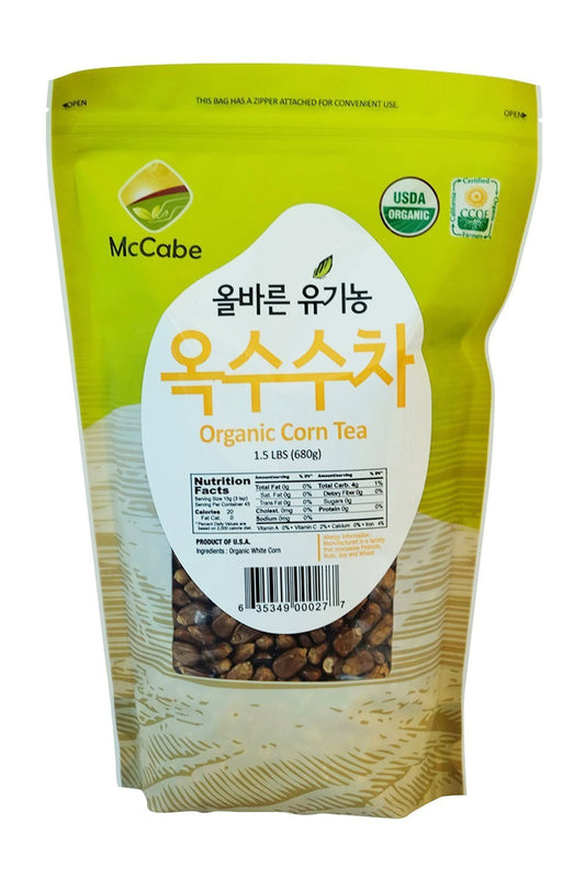 McCabe Organic Corn Tea, 1.5 lbs (24 Oz), USDA Certified, Non-GMO, Roasted in USA