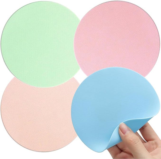 Rubber Jar Opener Gripper Pad Set Gadgets 4pcs Round Multi Function Can Silicone Easy Opening Bottle Lid Heat Insulated Non Slip for Seniors Arthritis Weak Hands Kitchen Coasters Tool