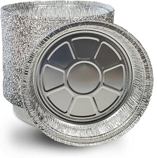 Ruthy's Outlet Round aluminum foil pans Disposable Tray Containers for Storing, Baking, Meal Prep & Reheating | Freezer & Oven Safe, Recyclable (30, 8" Round)