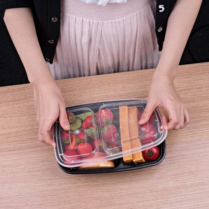 Glotoch 20 Pack 32OZ Meal Prep Containers Reusable Microwave Safe,Extra Large &Thick Food Storage Containers With Lids, Durable Bento Boxes BPA-free, Stackable,Dishwasher/Freezer Safe