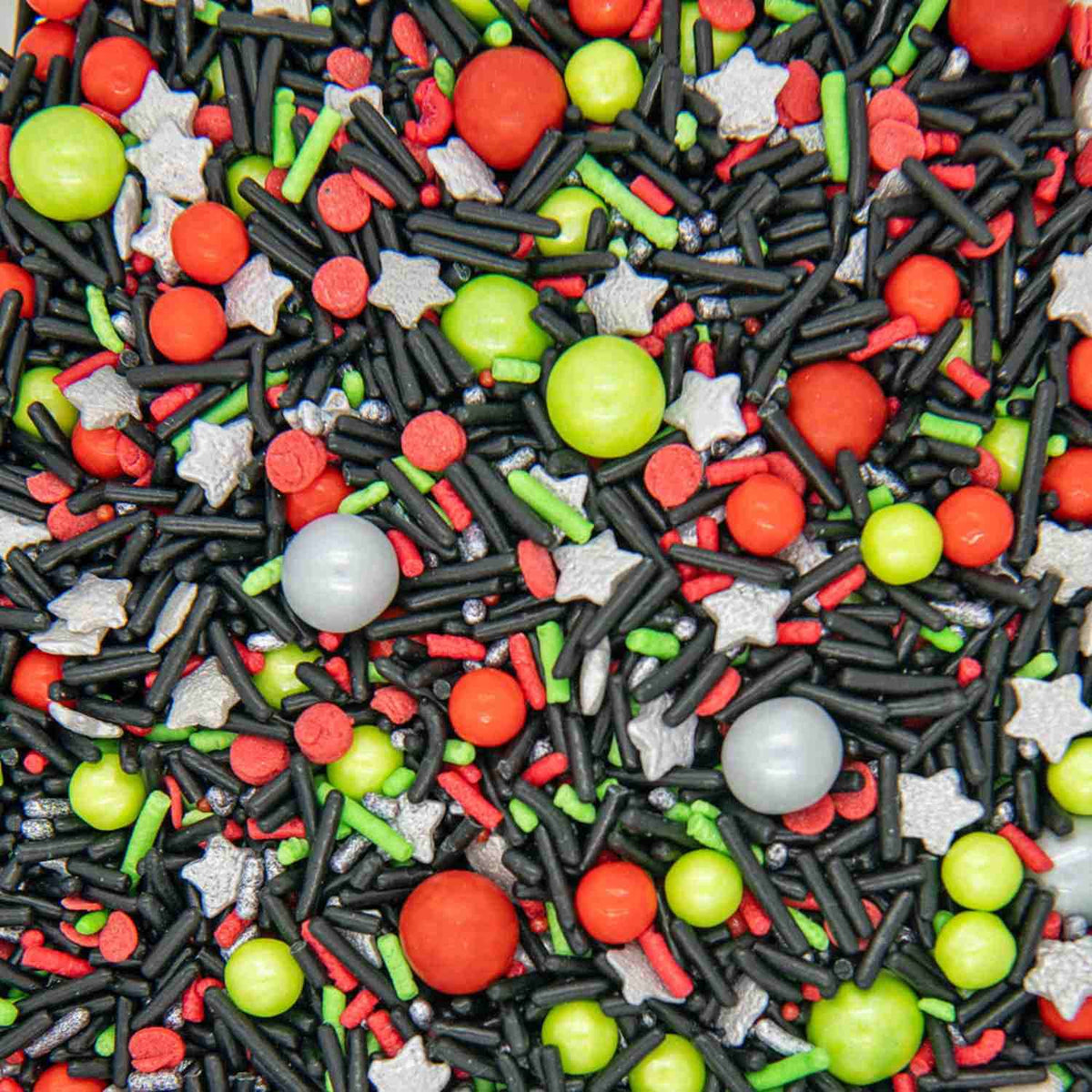 Star Wars Sprinkles for Cake Decorating - Galaxy Sprinkles for Cupcake Decorating and Baking in Black Jimmies, Red Nonpareils with Silver Stars - Star Wars Cake Decorations for Birthday