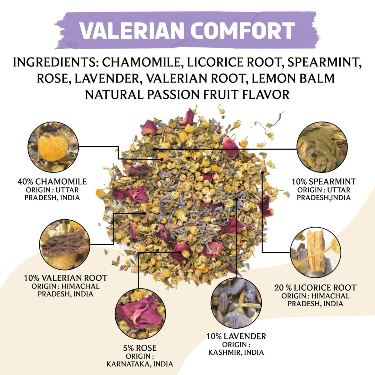 BREWIX, Valerian Comfort Tea for Sleep and Relaxation (40+ Cups, 2.82oz/80g) Caffeine-Free and Calming for Bedtime | Valerian Root, Chamomile & Lavender | Perfect Wellness Sleep