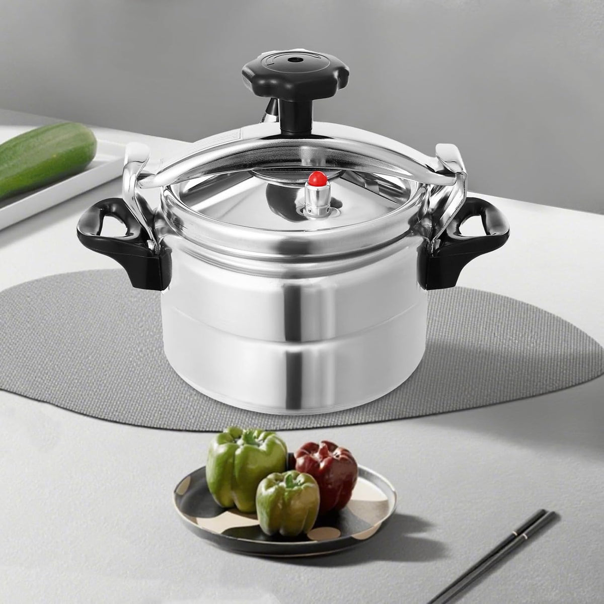3.17 Quart Pressure Cooker,Small Pressure Canner,Aluminum Pressure Pot For Open Fire,Induction,Electric,Gas Everyday Use Kitchen 35kpa