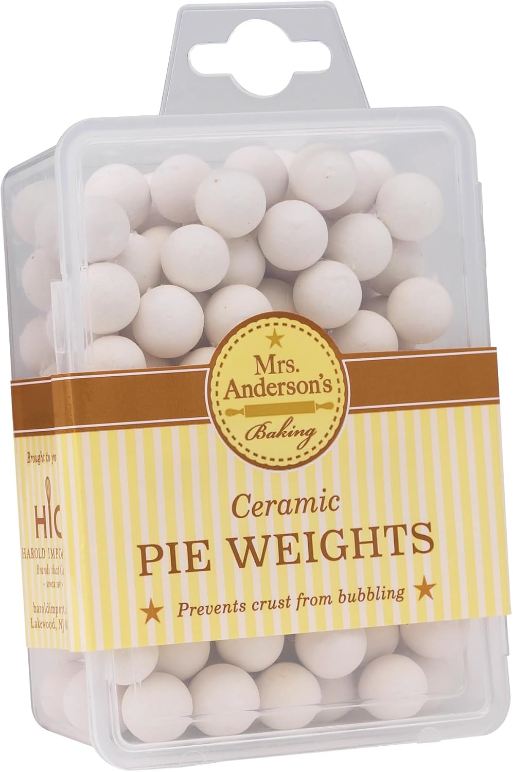 Mrs. Anderson's Baking Pie Weights | Natural Ceramic Stoneware Beads for Blind Baking | Heat-Safe, Food-Safe, Easy to Use | Prevents Shrinking, Puffing, Bubbling | Individual Weighted Balls