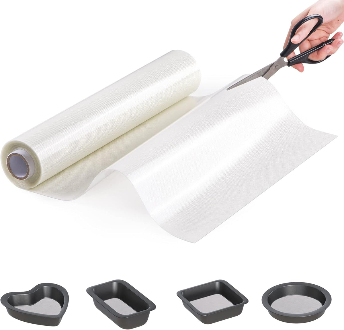 Silicone Baking Mat Roll - Best German Silicone - Non-slip Silicone Pastry Mat, Non-Stick Reusable Air Fryer Linner, Counter Mat, Oven Liner, Freeze Dryer Mat - 12IN x 8FT