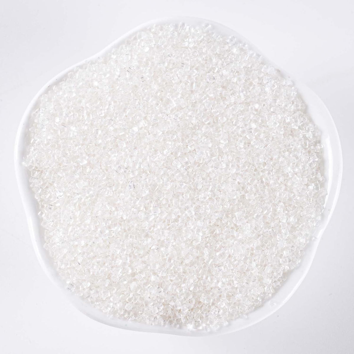 Kasvan White Sanding Sugar Sprinkles - Edible Sugar Crystals, Baking Cake Decorations, Ice Cream Toppings cupcake Decorating, Wedding Party Chirstmas Supplies, 85g/3.2oz (White)