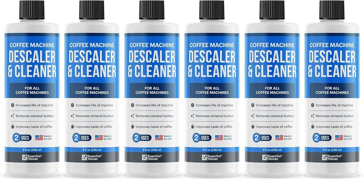 Descaling Solution (12 Uses) Coffee Machine Descaler Cleaner | Compatible with Breville Keurig Nespresso Delonghi & More | Liquid To Descale Automatic Coffee Makers & Espresso Machines
