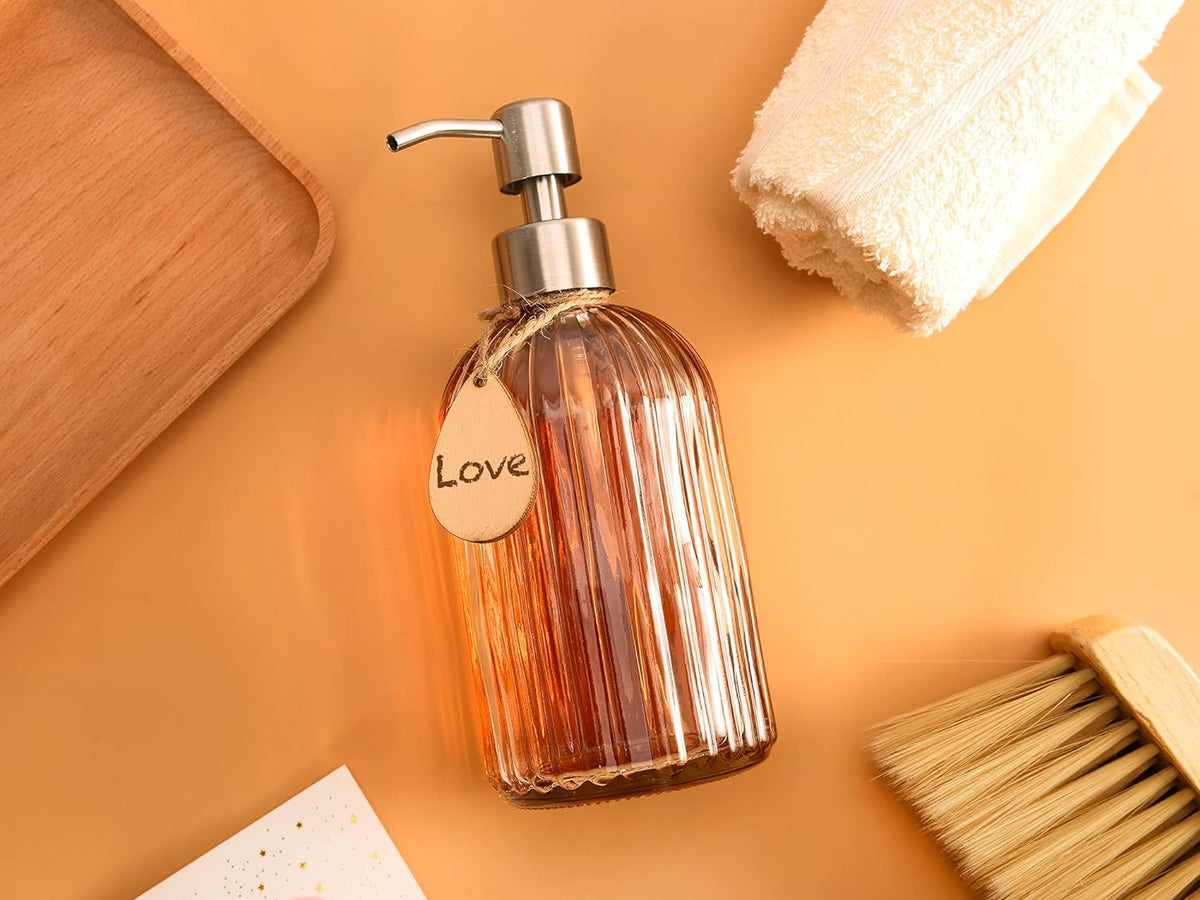 2025 Version soap Dispenser with Silicone Pad – Premium Quality – Dish Soap Dispenser, Hand Soap Dispenser – Rust Proof Stainless Steel Pump – Ideal for Kitchen Dish Soap, Bathroom Soap