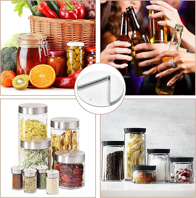 Jar Opener Under Cabinet, Multi Function Easy Grip Jar Opener, One Handed Jar & Bottle Opener - Removes Tight Jar Lid for Seniors with Arthritis - Essential Kitchen Gadgets for Home Assistance