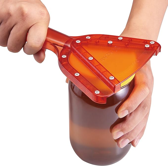 Jar Opener for Weak Hand & Seniors with Arthritis,Easy Twist Off Bottle Caps,Patent | Unique Kitchen Gadgets, Christmas Gifts for Elderly/Women/Men (Transparent)