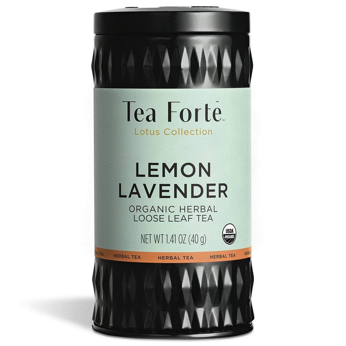Tea Forte Lemon Lavender Premium Organic Loose Leaf Caffeine-Free Herbal Tea Blend Canister, Makes 35-50 Cups