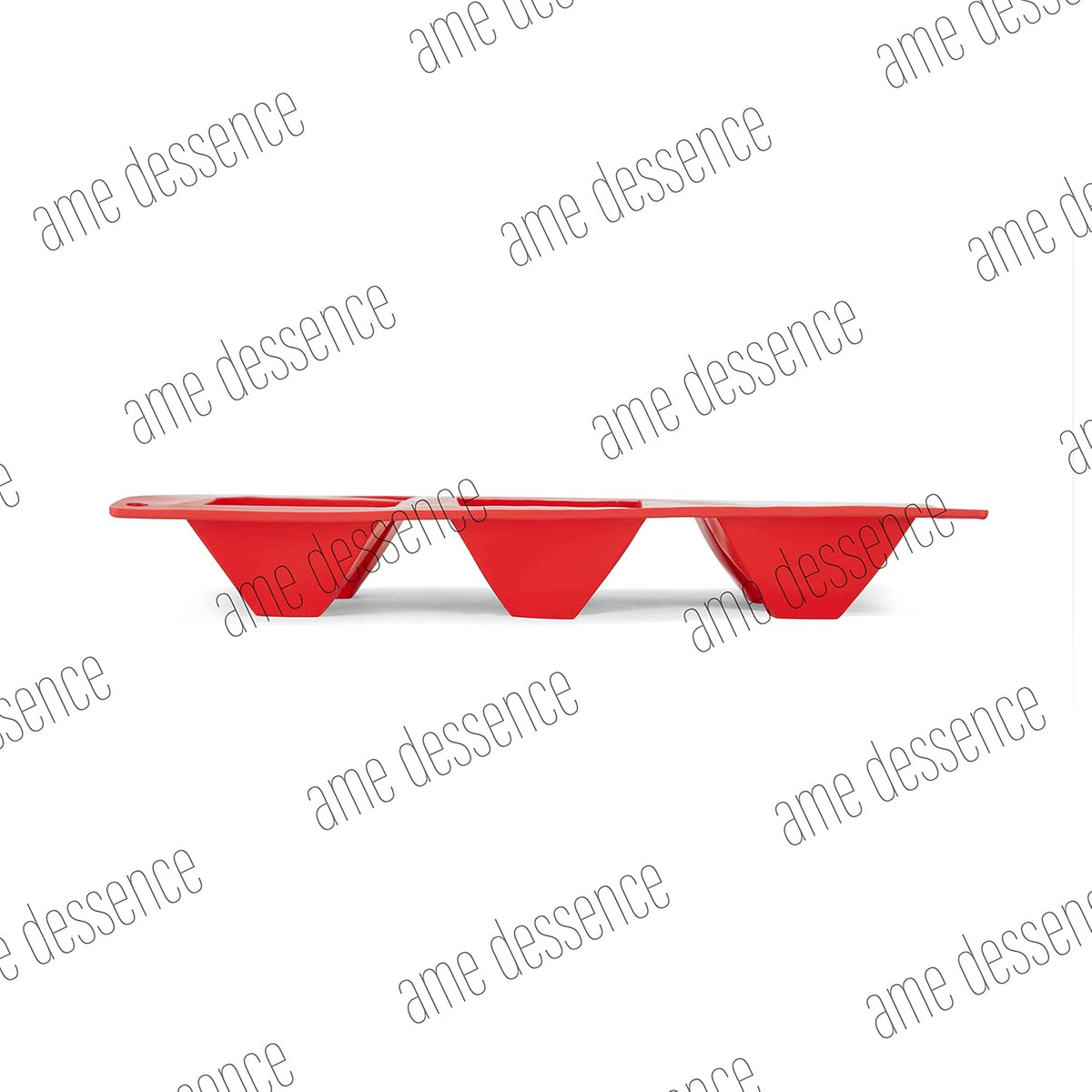 AME D'ESSENCE Pyramid Shaped Silicone Baking Mold - Non-Stick, Flexible, 6-Cup Capacity (3 oz), Reusable and Food-Grade - Perfect for Pyramid-Shaped Cakes, Brownies, and More!