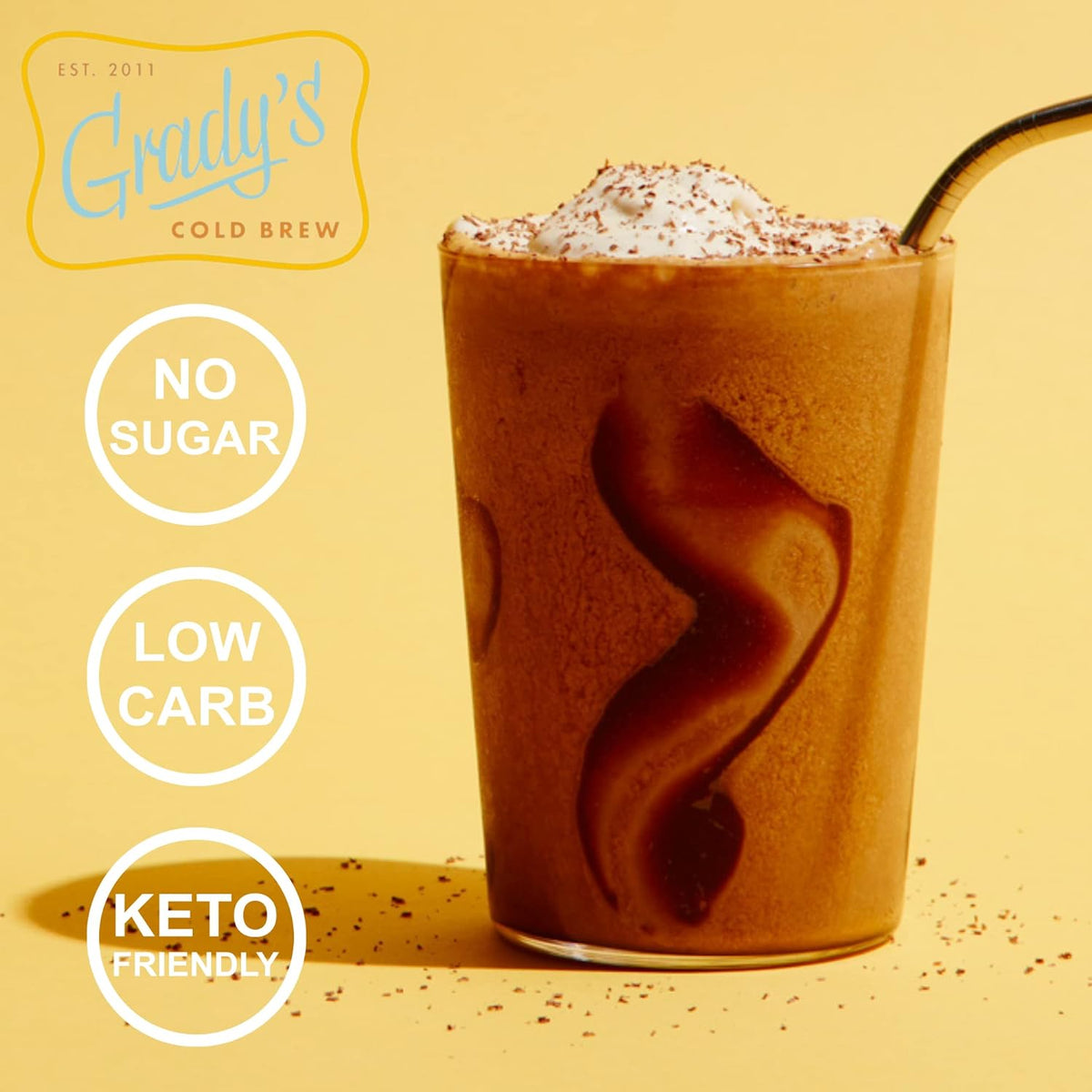 GRADY’S COLD BREW, New Orleans Style, 100% Arabica Ground Coffee & Chicory Pouches, SIX Bundles of 4 Easy-to-Brew Bean Bags, Makes 72 drinks