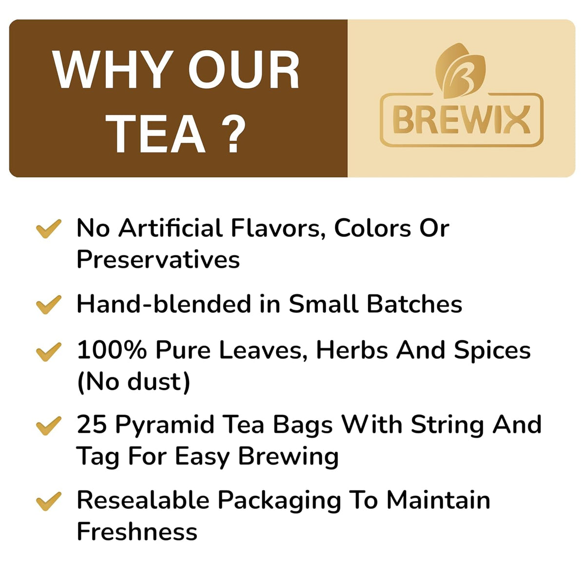 BREWIX, Vanilla Caramel Dessert Tea (25 Pyramid Black Tea Bags) | Naturally Flavored, Caffeinated & Sugar-Free | A Cozy & Indulgent Brew for Anytime Cravings