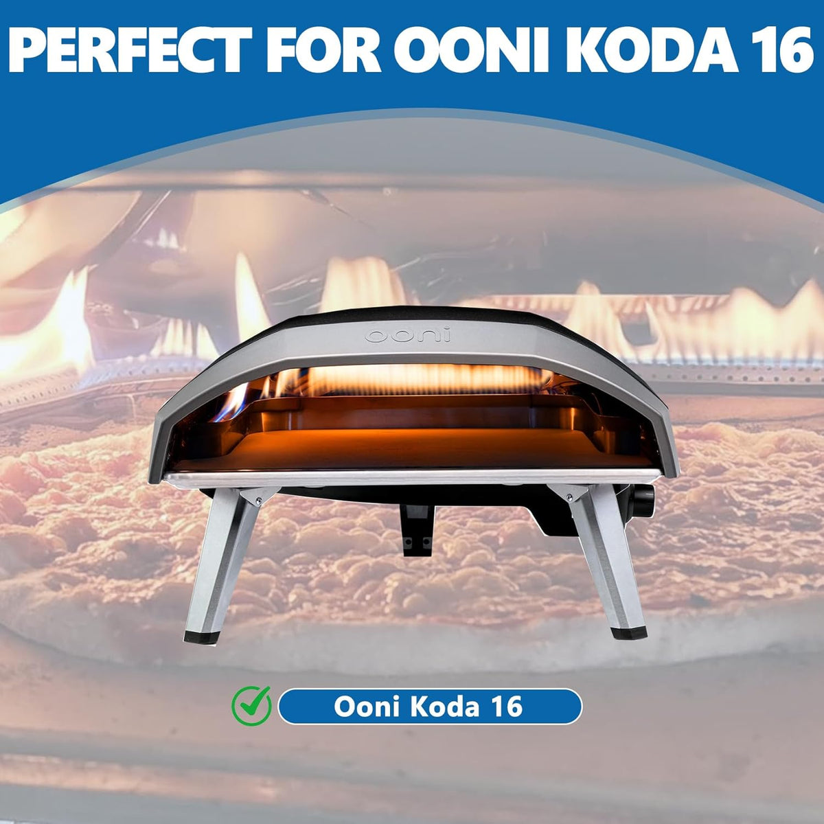 SafBbcue Cordierite Stone Baking Board for Ooni Koda 16 Pizza Oven Superior Quality for Pizza Lovers and Cooking Enthusiasts Ideal for Fathers and Husbands