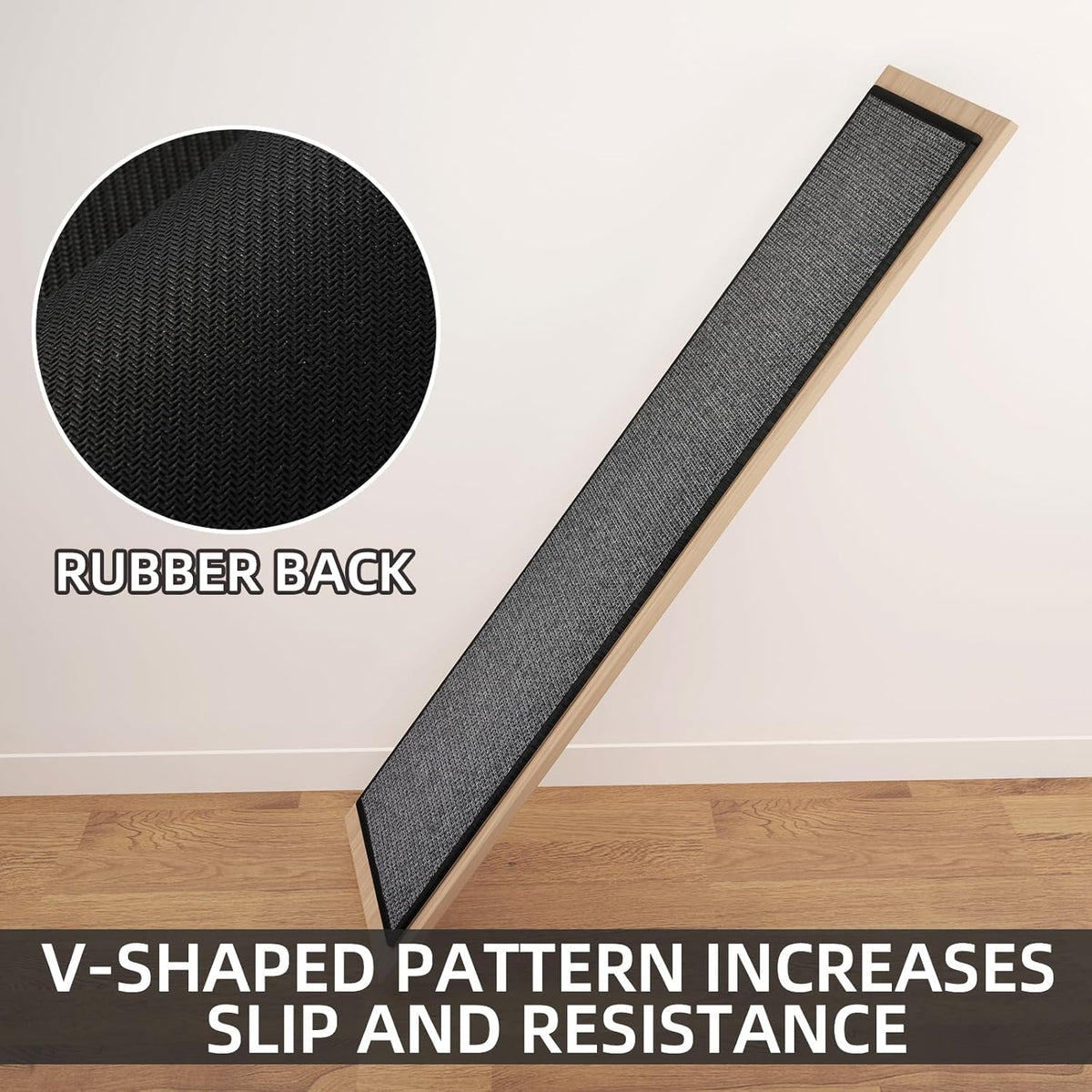 Kitchen Mat 1 PCS, Cushioned Non Slip Rugs for Kitchen Floor, Absorbent Runner Comfort Standing Mats Washable for Kitchen, Office, Home, 17.3"x30" (Black)