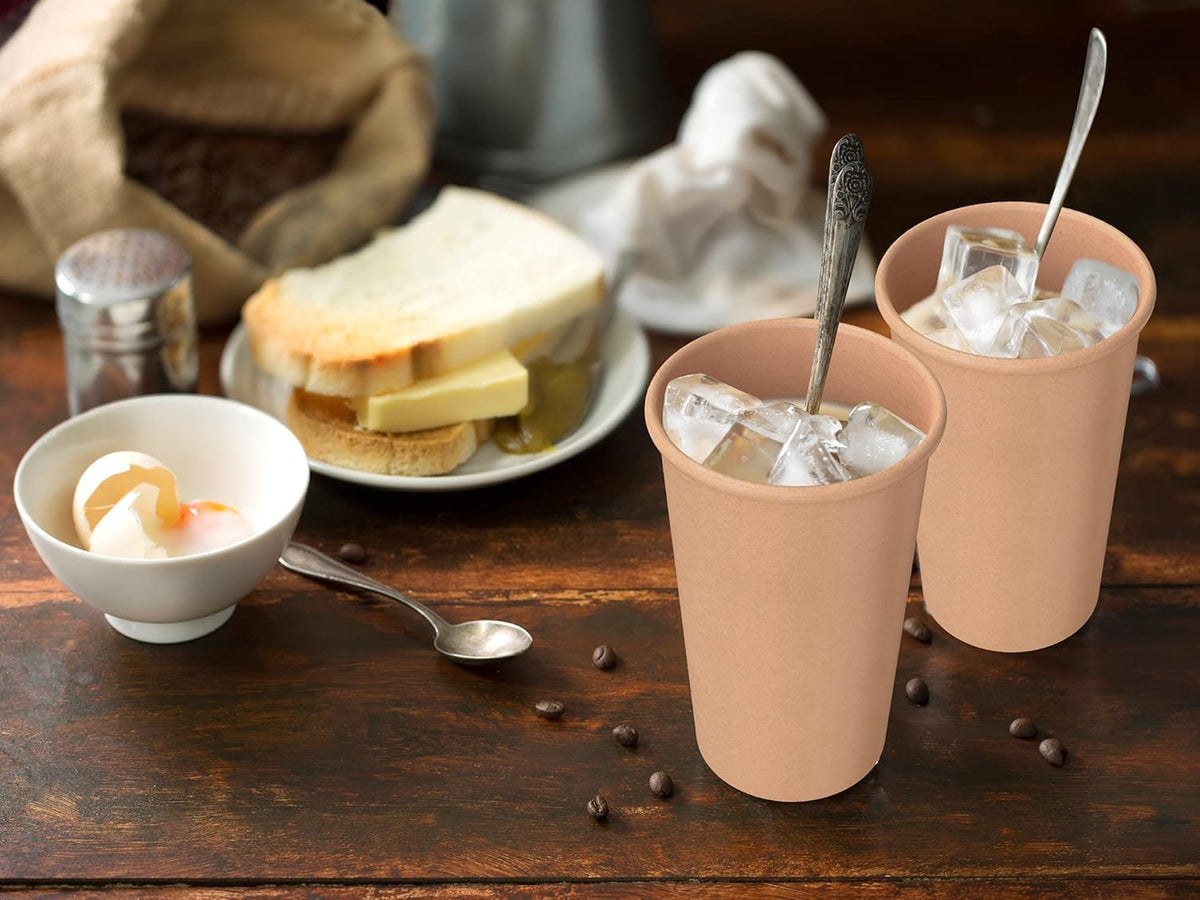WANBAO 300 pack 12 oz Disposable Paper Cups Coffee Cups for Coffee Beverages and Cold Drinks, Suitable for Home-use, office, restaurant and Events