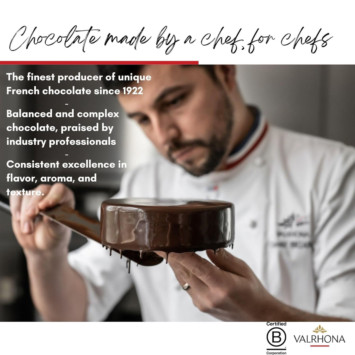Valrhona Premium Baking Chocolate Discs (Feves), Milk JIVARA 40% with Hints of Vanilla and Malt, and Creamy Blonde Chocolate DULCEY 35% with Caramel Cookie Flavor Notes, for Cookies, Cakes, and more