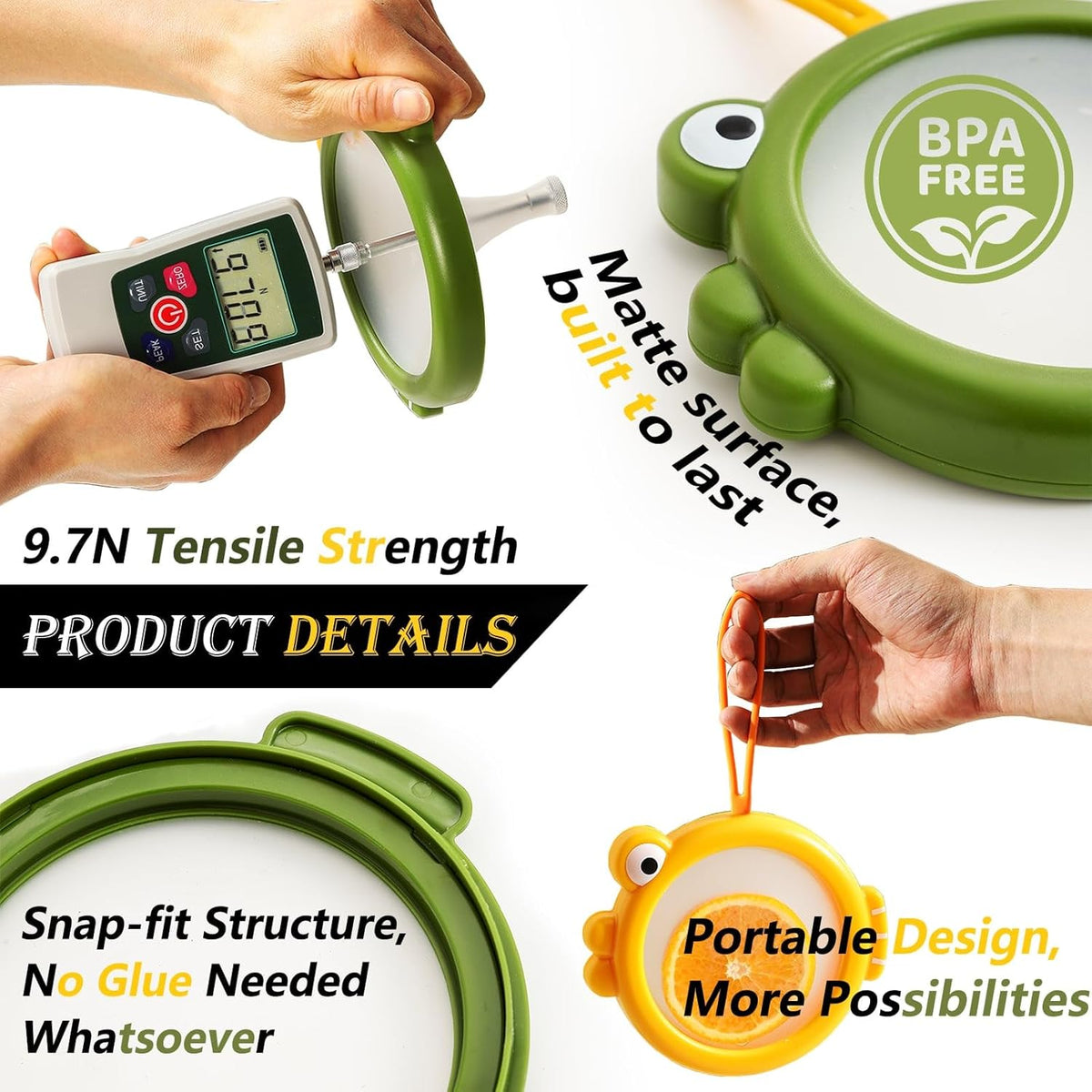 Avocado & Onion Saver – 4-Pack Reusable Food Storage Containers for Fridge – Fish-Shaped Keepers for Tomato, Garlic, Lemon – Help Reduce Food Waste