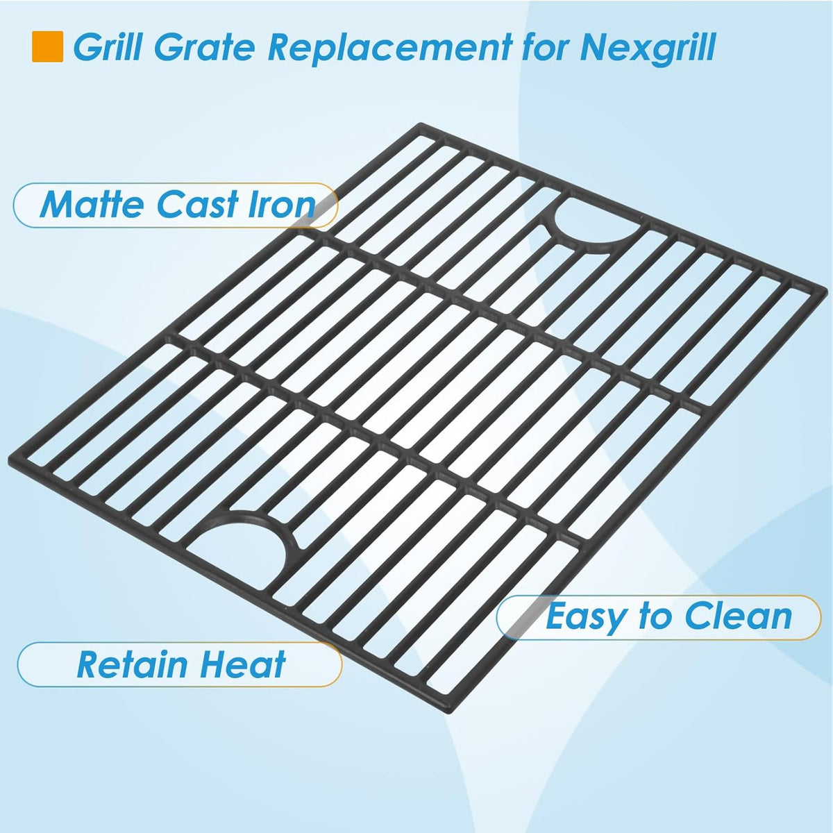 17" Grill Grates and Griddle for Nexgrill Grill Parts 720-0830H 720-0783E Nexgrill Replacement Parts 5 Burner 720-0888N 720-0888 720-0697, Grill Parts for Kenmore, Uniflame and More