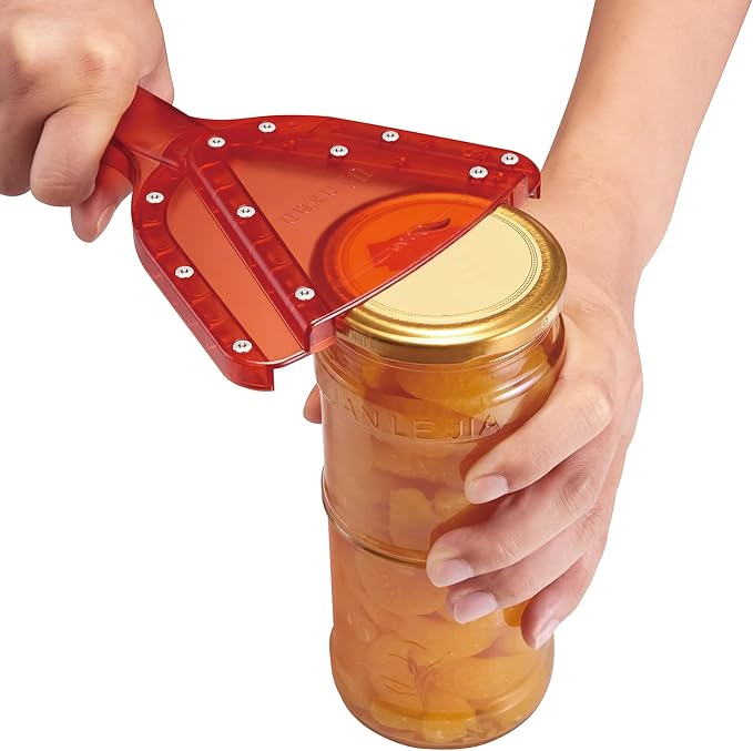 Jar Opener for Weak Hand & Seniors with Arthritis,Easy Twist Off Bottle Caps,Patent | Unique Kitchen Gadgets, Christmas Gifts for Elderly/Women/Men (Orange)