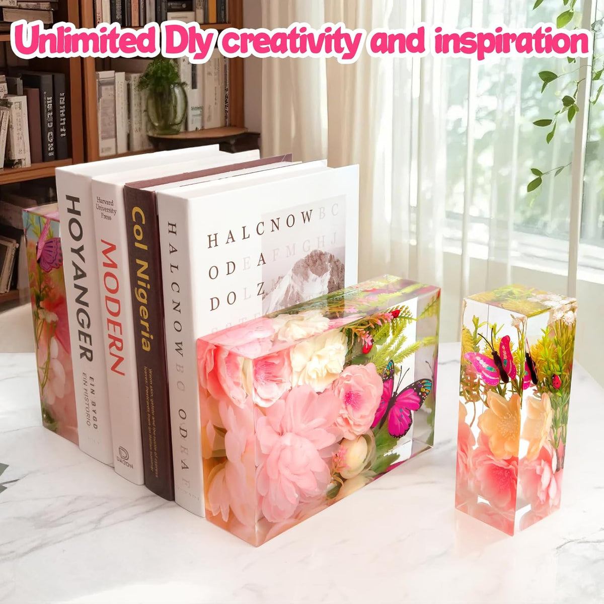 Large Resin Molds Silicone 6PCS Rectangular Cube Silicone Molds for Resin Epoxy Resin Casting Craft Mold for Flower Preservation Bookends DIY Art Home Décor