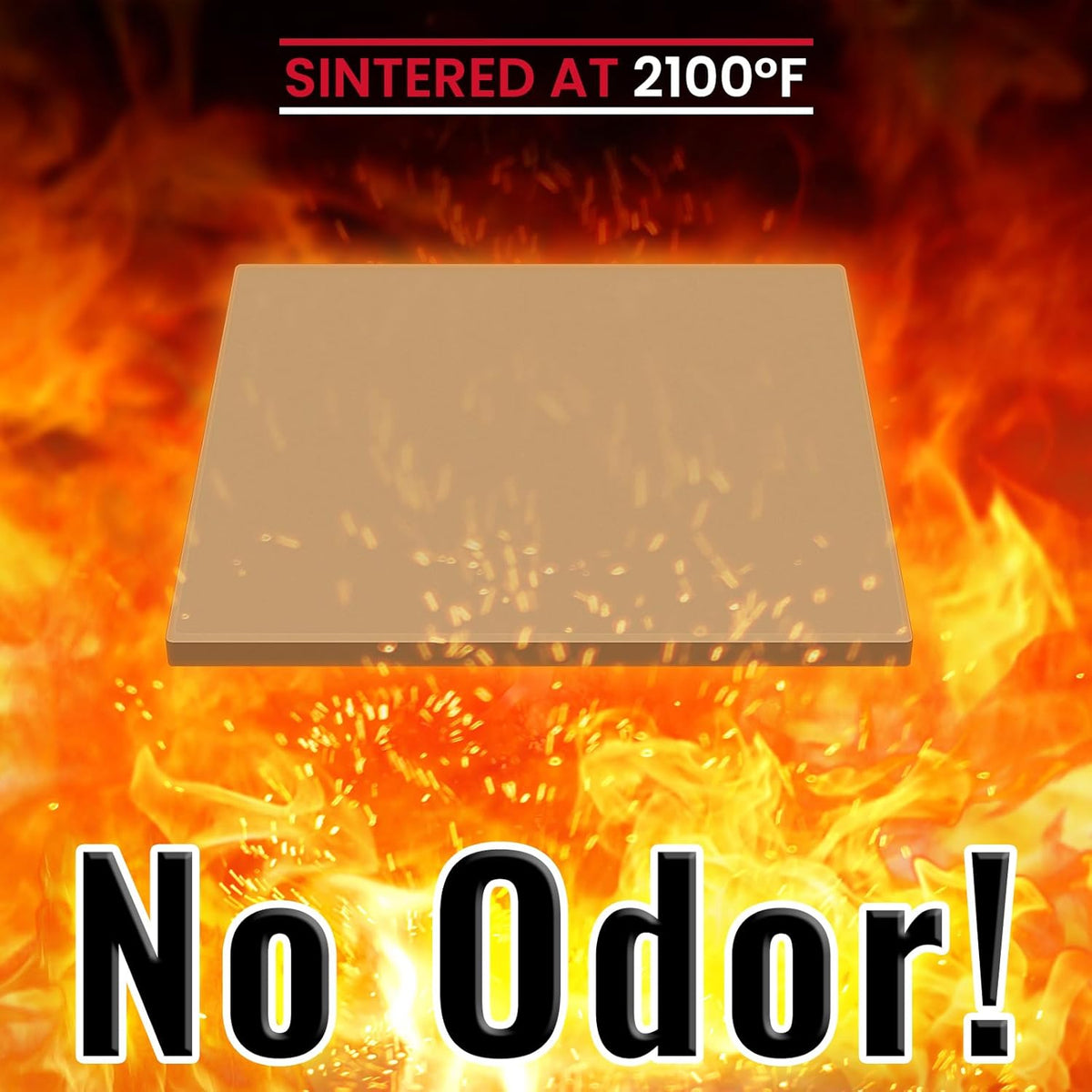 Unicook Pizza Stone for Oven and BBQ Grill, 13 Inch Square Baking Stone for Bread, Cordierite Thermal Shock Resistant Pizza Making Accessory for Oven and Grill, Including Dough Scraper