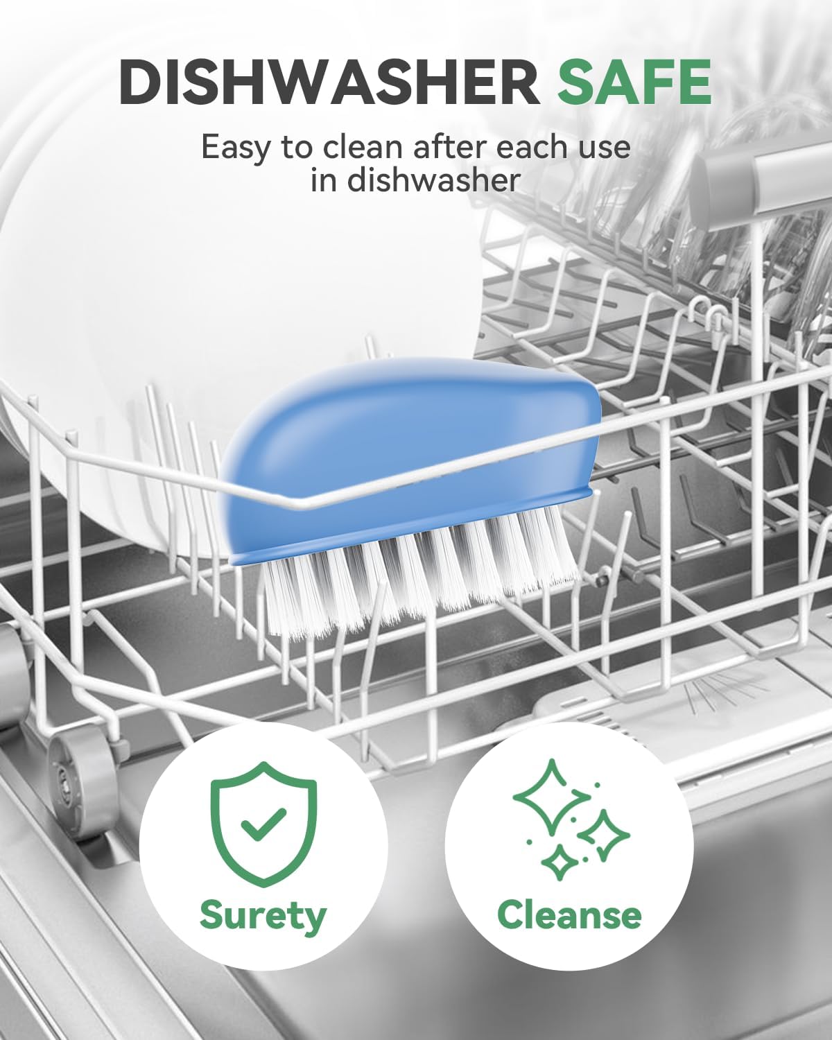 SXhyf Vegetable Brush Scrubber for Food [Black Stiff Bristles Brush + White Soft Bristles Brush] Potato Scrubber, Dishwasher Safe Veggie & Fruit Cleaning Brush for Mushrooms, Carrots, Lemons, Eggs