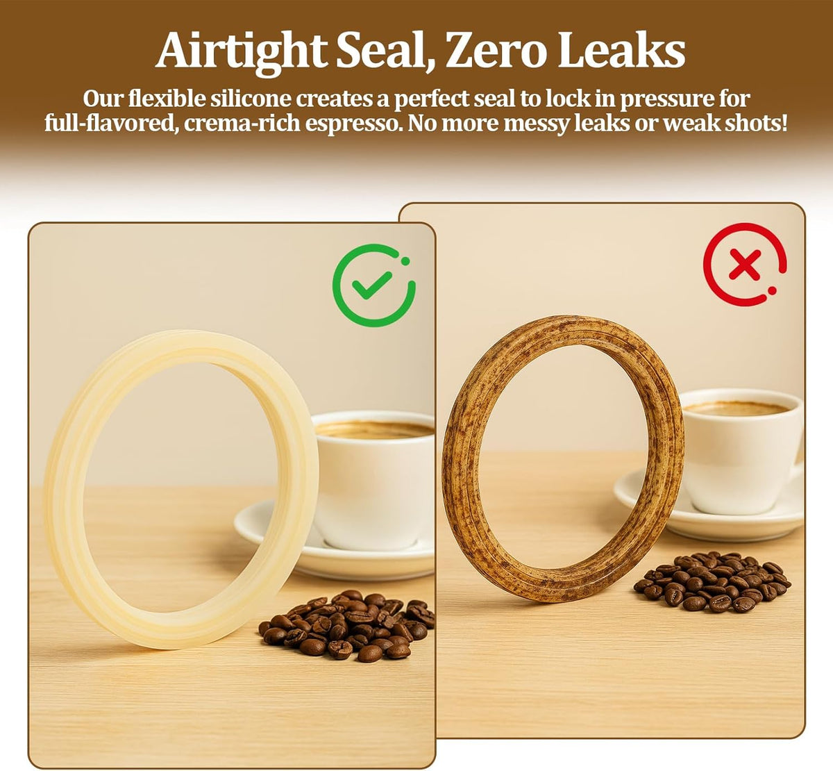 Silicone Steam Ring for Breville Espresso Machines 54mm, Compatible with Multiple Models Leak-Proof Gasket, Replaceable, Good Seal, Better Extraction (1 Pack