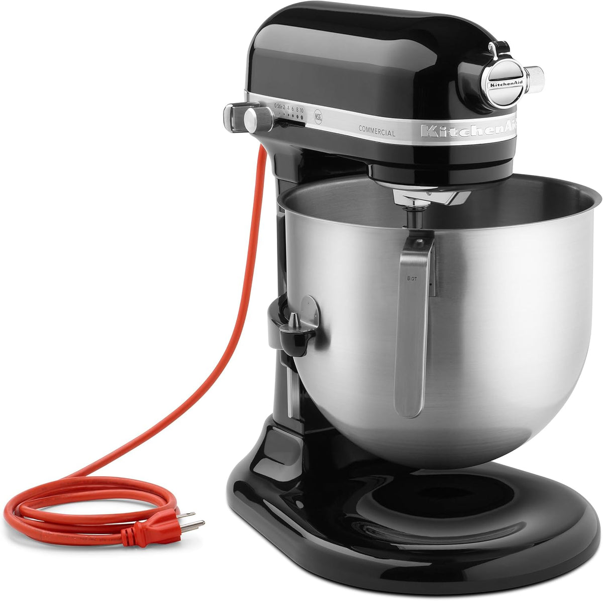 KitchenAid KSM8990OB 8-Quart Commercial Countertop Mixer, 10-Speed, Gear-Driven, Onyx Black