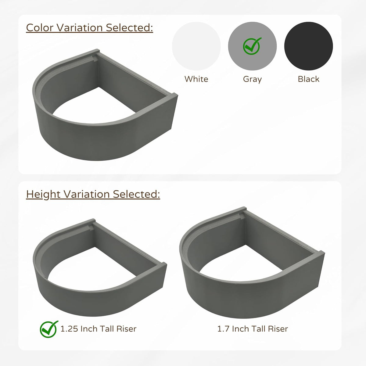 Drip Tray Mug/Cup Riser Made for the Keurig to Reduce Splashes - Riser Only (Gray, K-Mini 1.25 Inches Tall)