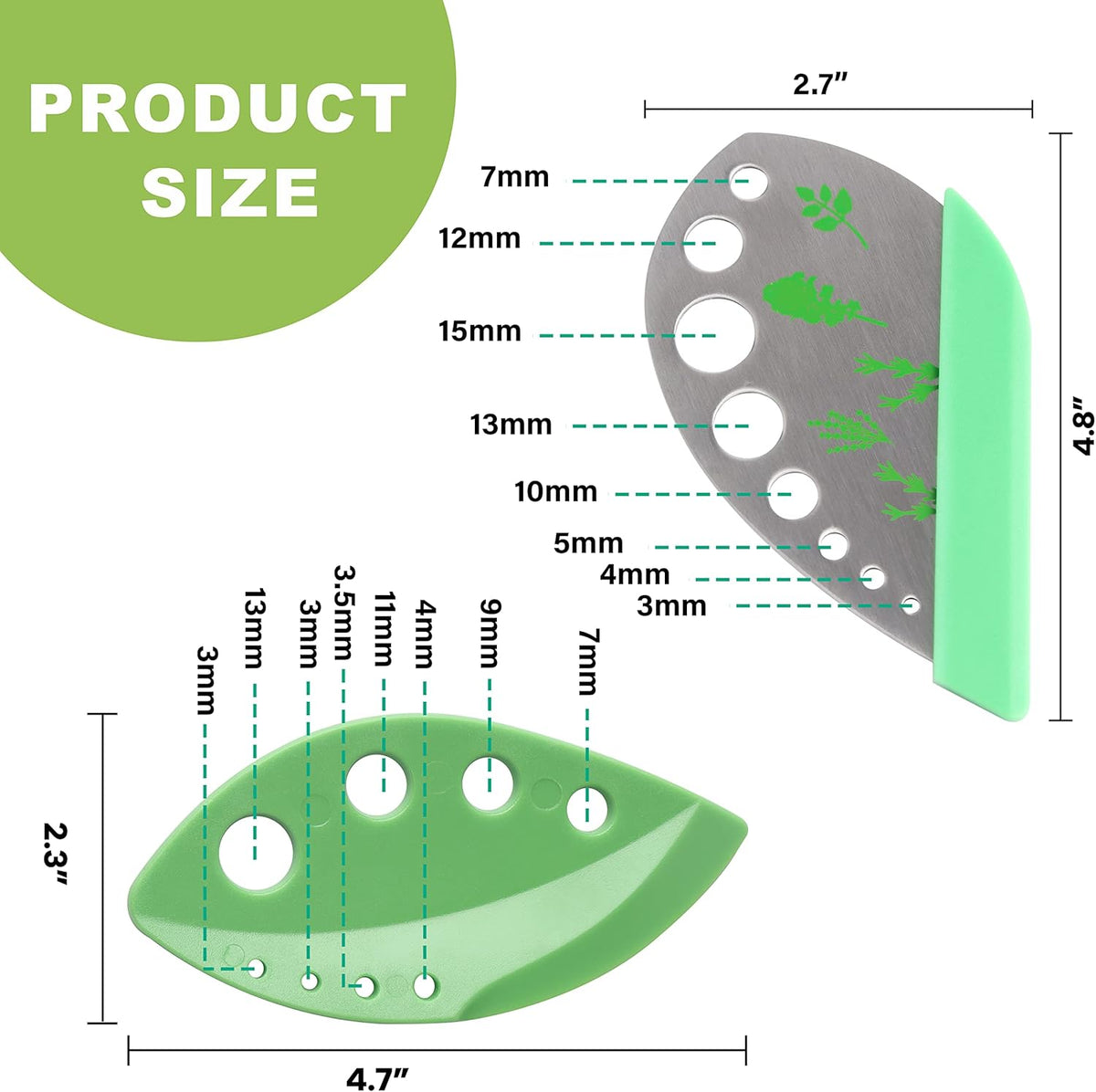 Herb Keeper Set: 3 Pack Herb Saver+1 Pack Herb Scissors+2 Pack Herb Stripper, BPA-Free Plastic Herb Container for Cilantro, Mint & Asparagus, Keeps Fresh Herbs for 3 Times Longer