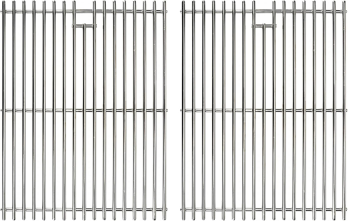 Grill Grates for Nexgrill 4 Burner 720-0830H 720-0830D 720-0670A 720-0783C 720-0783E 720-0958A, 17" Stainless Replacement Parts for 5 Burner 720-0888N Charbroil 463241113 463446015, Kenmore Gas Grill