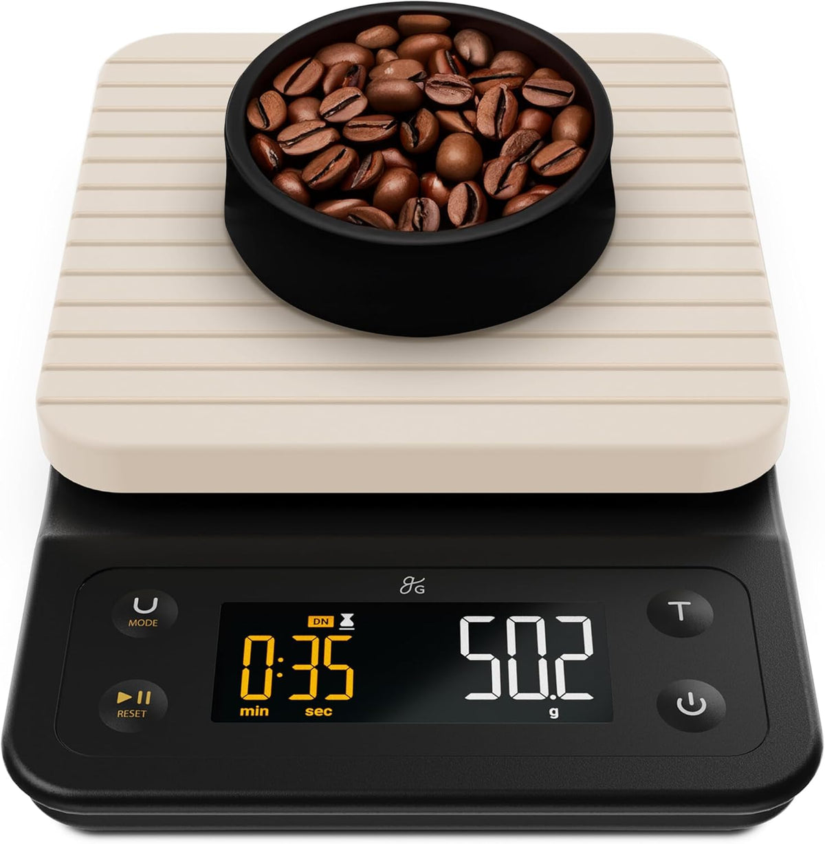 Greater Goods 0.1g Precision Coffee Scale with Timer – 3kg Digital Scale for Pour-Over, Espresso, French Press, Kitchen Use (Birch)